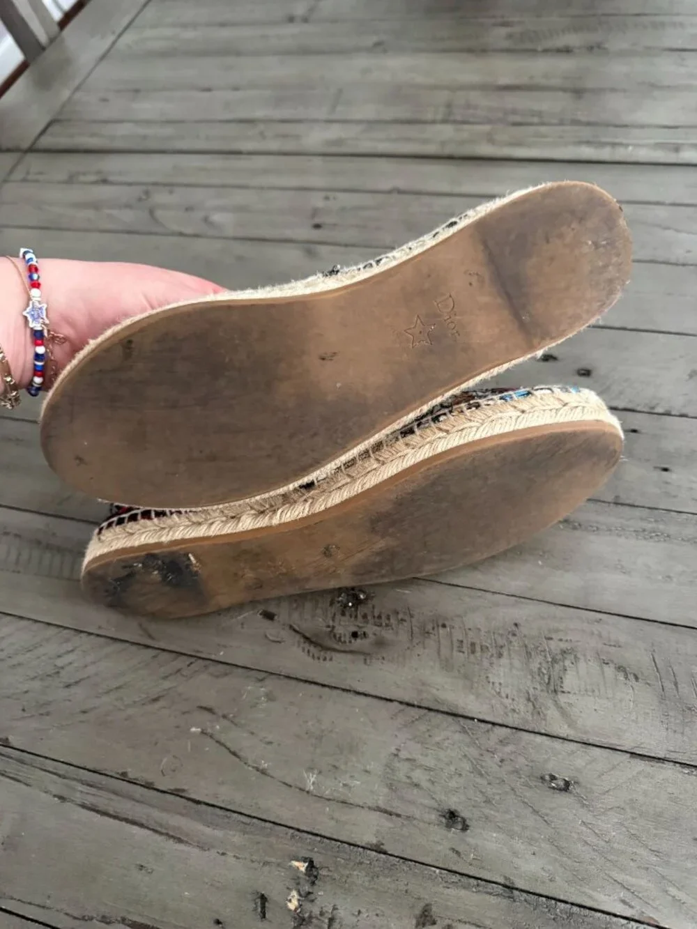 Christian Dior Granville Canvas Jardin d'Hiver Mille Fleurs Espadrille Flats 39